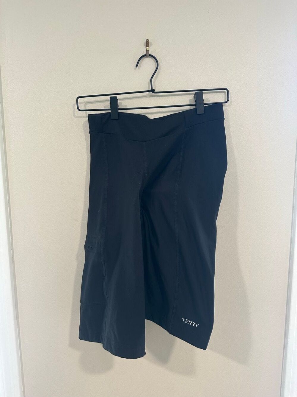 Women's Terry Biker Shorts Black Medium Cycling